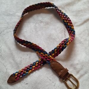Multicolor Braided Leather Belt
